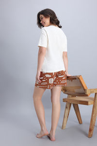 Zivame Harry Potter Knit Cotton Loungewear Set - Caremal Cafe — thumbnail 4